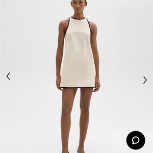 Theory tan/beige mini shift dress. Sleeveless. Size 8.